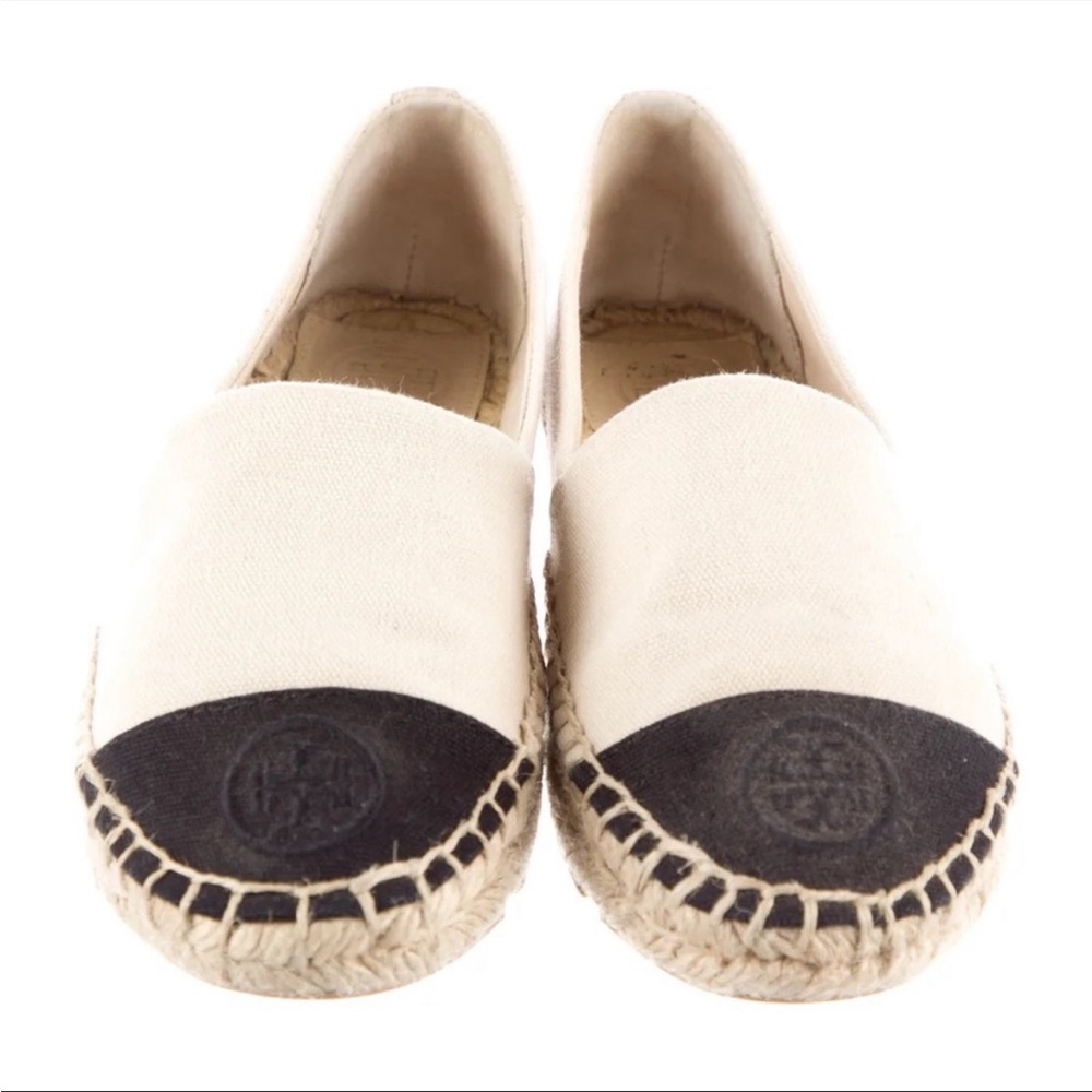 TORY BURCH
Canvas Colorblock Pattern Espadrilles
